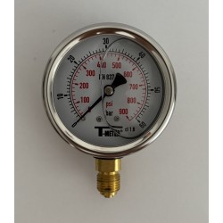 Manometru 0/60 bar Ø63 - cu certificat de etalonare