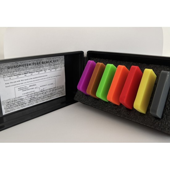 Set 7 etaloane de duritate SHORE A - cu certificat de etalonare