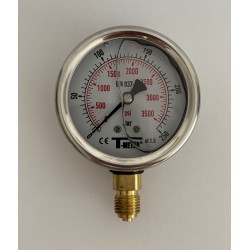 Manometru 0/250 bar Ø63 - cu certificat de etalonare