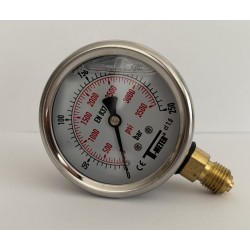 Manometru 0/250 bar Ø63 - cu certificat de etalonare