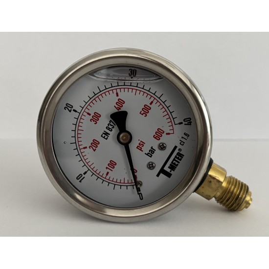 Manometru 0/40 bar Ø63 - cu certificat de etalonare