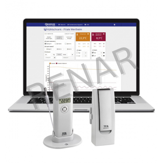 01. Pachet termometru cu fir TFA Weather Hub inregistrare de date  - cu certificat de etalonare RENAR